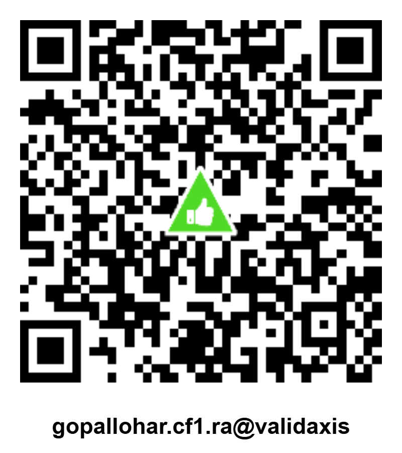 QR code for UPI ID gopallohar.cf1.ra@validaxis — SEBI-validated Axis Bank payment handle